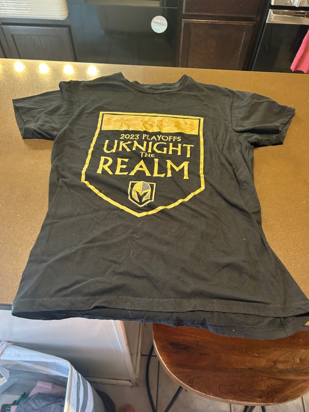 2023 Playoffs 'Unknight the Realm' Black & Gold Tee